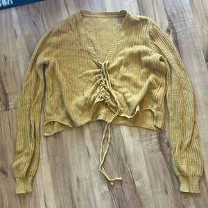 Yellow womens American Eagle sweater